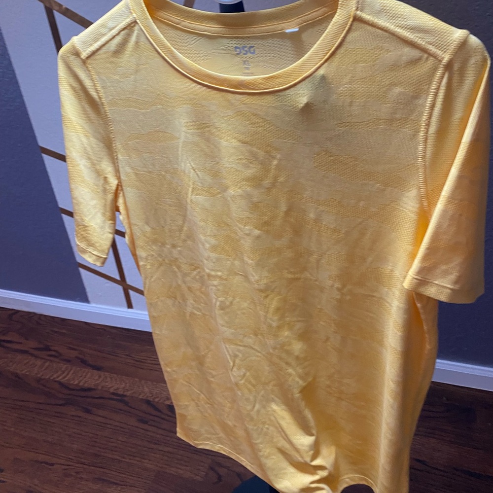 DSG Bright Yellow Performance Crew Neck Tee
